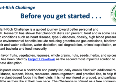Plant-Rich Challenge